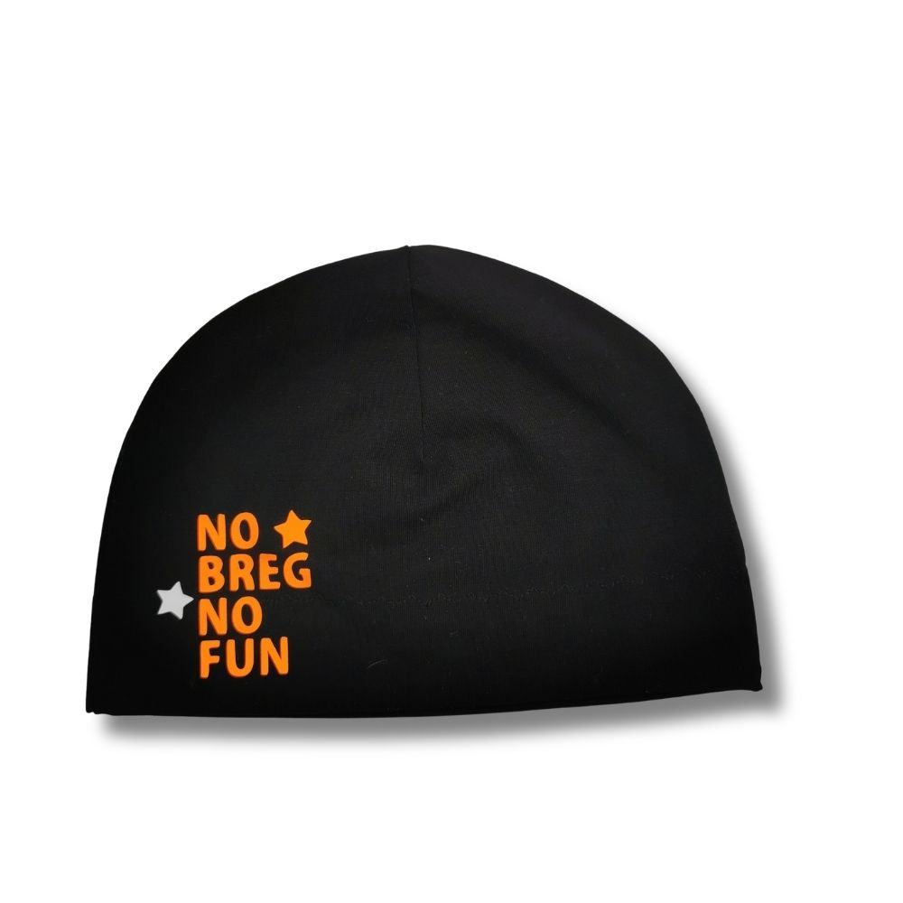 Kapa NobregNoFun črna oranžni napis